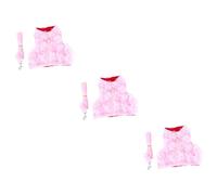SUPVOX 3pcs Stereo Flower Traction Chest for Dogs Breathable and Cute Design Random Options for Spring and Walks