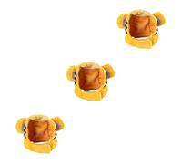 SUPVOX 3pcs Tiger Pattern Pet Headgear for Cats and Dogs Funny Costume Accessory for Parties and Daily Wear Adorable Tiger Design for Pets