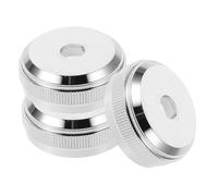 SUPVOX 3pcs Trumpet Replacement Valve Durable Copper Piston Button Caps for Improved Sound Quality Easy Maintenance for Trumpet Repair Silver Finish