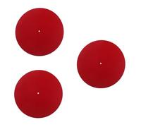 SUPVOX 3pcs Turntable Mat Anti-static Wool Platter Pad for Vinyl Record Players Diameter Non- Design Dampening for Optimal Sound Quality Compatible All Turntables