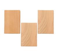 SUPVOX 3pcs Unfinished Rectangular Wood Blocks Natural Wood Material DIY Craft Blocks for Painting and Carving Handicraft Projects