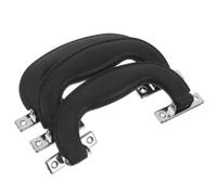 SUPVOX 3pcs Vintage Plastic Suitcase Pull Handle for Luggage and Tool Box | 5.9 Inch Side Grips, Black Finish, Easy Install and Removal, Smooth Glide, Matte Antifingerprint Surface
