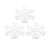 SUPVOX 3pcs White Solid Foam Snowflake Ornaments 19.5cm DIY Unfinished Christmas Craft Decorations for Winter Holiday Home and Tree