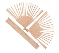SUPVOX 3pcs Wooden Blank Fan Frame Kit 23cm Folding Handheld Fans for DIY Wedding Crafts with High Stability Wood Material and Classic Ancient Style Design