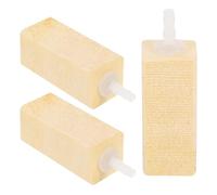 SUPVOX 3pcs Wooden Bubble Stone Protein Skimmer Air Diffuser for Fish Tank Aquarium Pump Accessories, Small Cylinder Nano Bubbler Stone for Marine and Freshwater Oxygenation