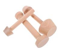 SUPVOX 3pcs Wooden Egg Tart Molds Tamper Set Double-Ended Pastry Dough Presser for Baking Tarts Muffins and Pies Kitchen Handheld Baking Tools