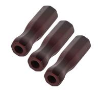 SUPVOX 3pcs Wooden Foosball Handles Replacement Octagon Non-slip Grips Solid Wood Rod End Caps for Table Soccer Football Accessories with Natural Finish and Easy Installation