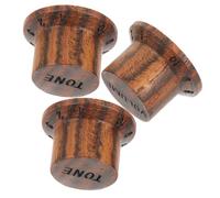 SUPVOX 3pcs Wooden Guitar Knobs Set Zebra Wood 2t1v Volume Tone Control Caps Replacement for Electric Guitar and Bass
