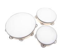 SUPVOX 3PCS Wooden Hand Tambourine for Musical Instruments for Preschool Dance Classes Bright Sounds for Childrens Rhythm and Coordination Development