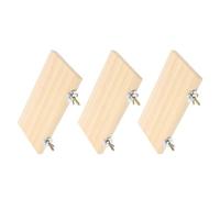 SUPVOX 3pcs Wooden Parrot Platform Bird Cage Perch Natural Wood Stand Perch for Parakeet Cockatiel Training Toy