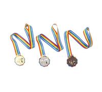SUPVOX 3pcs Zinc Alloy Competition Medals for Sports Awards Hanging Champion Medals for Outdoor Running Events Marathon Sports Meeting Prizes