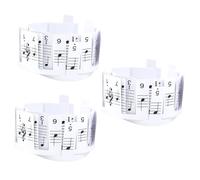 SUPVOX 3sets Beginners Piano Learning Aid Piano Note Chart Strip Parts Russian Keyboard Stickers Accessory