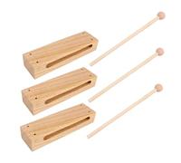 SUPVOX 3sets Orff Percussion Instruments Wood Rhythm Blocks Mallets for Boys and Girls Educational Musical Instruments Enhance Rhythm Skills