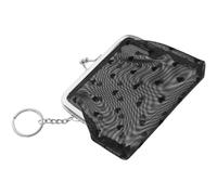 SUPVOX 4-inch Change Purse with Snap Closure, Card Holder Wallet for Credit Cards, Keychain Pouch Coin Wallet for Students, Black Heart Design Money Storage Pouch