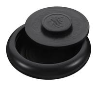 SUPVOX 4-inch Lidded Inkstone for Chinese Calligraphy and Painting, Yushan Ink Slab with Roasted Pattern, Inkslab for Drawing and Writing, Student Inkstone for Art Preservation