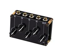 SUPVOX 4-input Low-noise Audio Mixer Mini Stereo Line Mixer Knobs Portable Pocket Hub