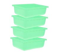 SUPVOX 4 Pack Sturdy Plastic Potty Trays for Household Cage Hamster Cat Dog Bird Trays