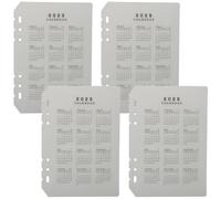 SUPVOX 4 Pcs A5 Daily Notebook Dividers 2025 Calendar Binder Separators, Portable Matte Pp Plastic Loose Leaf Index Tabs for Refillable Planner and Office Use