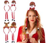 SUPVOX 4 Pcs Christmas Headband with Deer Snowman Bear Santa Accessory
