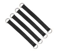SUPVOX 4 Pcs Multi-functional Gymnastic Ring Belts for Pull Up Training with Rings Hanging Straps for Strength Grip Enhancement and Sandbag Connection Black Fitness Bands for Home Workout