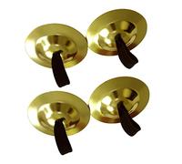 SUPVOX 4 Pcs Pure Copper Finger Cymbals Set, Percussion Musical Instruments for Boys and Girls and Adults, Dancing Props for Belly Dance, Party and Performance Use