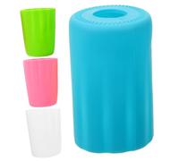 SUPVOX 4 pcs Silicone Water Bottle Protective Sleeves with Thickened Base Glass Tumbler Covers in Blue Green Pink and Transparent White Anti-Fall Silicone Bottle Sleeves Easy to Install