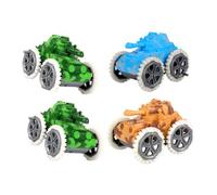 SUPVOX 4 Pcs Tank Model Pull Back Cars Gliding Educational Plaything for Hand Eye Coordination and Cognitive Development Smooth Finish Mixed Colors