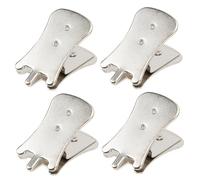 SUPVOX 4 Pieces Silver Metal Erhu Mute Clips Silencers for Erhu Playing Practice Accessories, Small Portable Huqin Mufflers for Sound Reduction and Attenuation