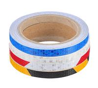 SUPVOX 4 Rolls Reflective Bike Stickers Luminous Tape for Mountain Bicycles Night Safety Decals White Blue Black High Visibility Reflectors for Helmets Vehicles