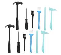 SUPVOX 4 sets Archaeology Dig Tool Kit for Large Small Excavation Hammer Brush Pretend Play Gemstone and Dinosaur Digging Educational to Enhance Sensory and Practical Skills