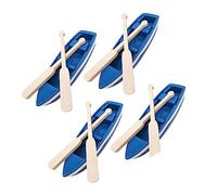 SUPVOX 4 Sets Miniature Boats Ocean Micro Landscape DIY Ornament Kits for Beach Decor for Gardening Home Decoration and Coastal Crafts