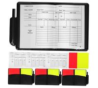 SUPVOX 4 Sets Soccer Referee Red Yellow Card Kit with PVC Holder Scorebook and Pencil for Football Volleyball Referees Comfortable Handling