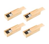 SUPVOX 4 Sets Wooden Dominoes for Adults and Lightweight Travel Family Game Educational Dot Domino Blocks for Indoor Fun and Interactive Play