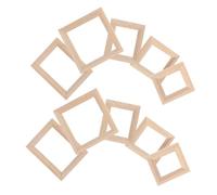 SUPVOX 40 pcs Miniature Photo Frames for Dollhouse Decoration Natural Unpainted Tiny House Wood Frames with Detailed Craftsmanship for Micro Landscape and Room Artistry