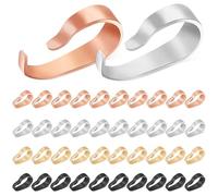 SUPVOX 40 Pcs Pinch Bail for Jewelry Making, Pendant Clasps Connectors for Necklaces, Bracelets, DIY Craft Charms, 0. 80x0. 60x0. 30cm Jewelry Findings (Multicolor)