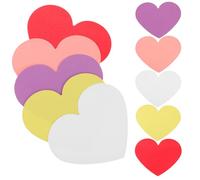 SUPVOX 40 Pieces Heart Shaped Valentine Cards Bulk Small Heart Cutouts 12x15cm Mixed Colors for Valentine Decorations DIY Crafting and Greeting Messages