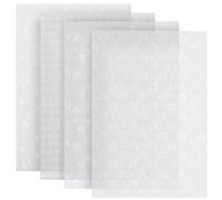 SUPVOX 40 Sheets Embossed Translucent Scrapbooking Paper Set, Kraft Decorative Paper for Crafts Supplies, Journaling and DIY Backgrounds, 4 Designs with 10 Sheets Each, 120gsm