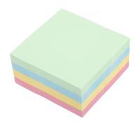 SUPVOX 400-sheet Square Blank Adhesive Notes Pad, 4-color Office Memo Notepad for Creative Writing, School, and Home Use