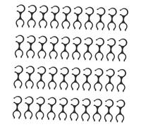 SUPVOX 40pcs Clips Keep Poles Together Trekking Pole Snap Buckle Black