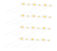 SUPVOX 40pcs Daisy Cupcake Toppers Flower Cake Picks for Birthday Wedding Party Decorations Large and Small Easy to Insert Floral Dessert Accessories for Cake Decorating