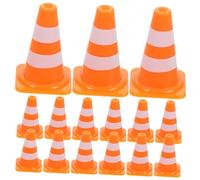 SUPVOX 40pcs Miniature Traffic Sign and Orange Cone for Educational Play Road Safety Learning Props Roadblock Decorations for Parent Interaction and Symbol Recognition
