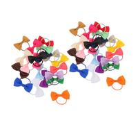 SUPVOX 40pcs Pet Dog Hair Bows with Elastic Bands Lightweight Colorful Puppy Hair Accessories for Yorkie Shih Tzu Poodle Versatile Cute Bowknot for Daily Wear Festive Pet Parties