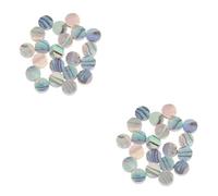 SUPVOX 40pcs Round Dots Abalone Shell Fingerboard Dot Inlay Material for Ukulele Guitar Musical Instrument Fingerboard