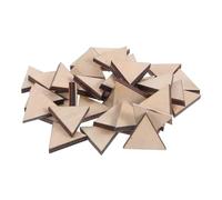 SUPVOX 40Pcs Unfinished Wooden Triangles DIY Craft Tiles 30Mm Wood Cutout Boards Paintable Wooden Shapes for Mosaic Projects and Home Decoration