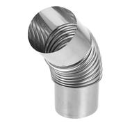 SUPVOX 45° Stainless Steel Chimney Flue Elbow 6cm Pipe Bend for Wood Stove and Camping Heater, Single Wall Stove Pipe Connector for Outdoor Heating Systems