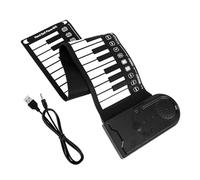 SUPVOX 49-key Foldable Portable Digital Piano for Beginners with Silicone Rollable Keys and Adjustable Rhythm, Includes USB Cable, for Travel and Learning