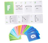 SUPVOX 49pcs Guitar Chord Chart for Beginners Six String Electric Guitar and Ukulele Diagrams for Easy Practice and Music Theory Understanding