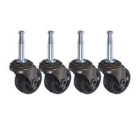 SUPVOX 4pcs 1.5-inch Replacement Furniture Casters with Snap-in Stem, Silent Soft Rubber Swivel Wheels for Drawer Cabinets, Portable Office and Home Furniture Wheels, Antique Copper