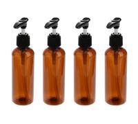 SUPVOX 4pcs 100ml Refillable Lotion Bottles with Pump Dispenser, Black Pet and Pp Material, Easy to Use and Store, for Travel and Body Wash, Portable Shampoo and Liquid Bottle Set