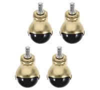 SUPVOX 4pcs 2-inch Heavy Duty Ball Caster Wheels for Office Chairs Sofas Furniture Replacement Gold Universal Swivel Casters Suitable for Hardwood Floors and Office Use
